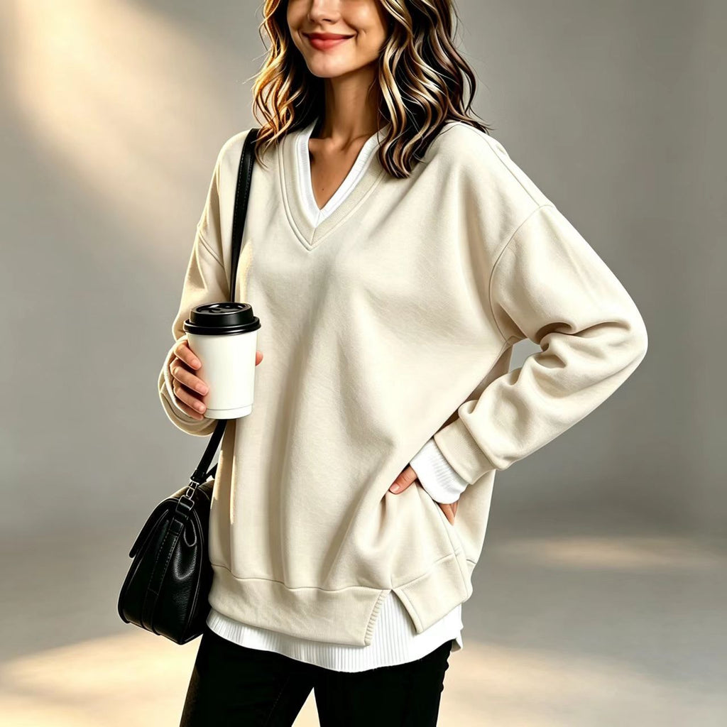 V-neck sweatshirt teemdrop