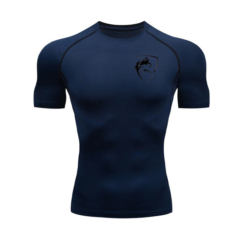 Men?s Compression Running T-Shirt Quick Dry Slim Fit Short Sleeve Gym Sportswear teemdrop