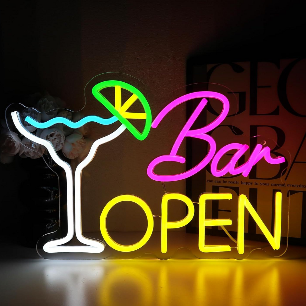 LED Neon Sign Wall Decor Acrylic Light teemdrop