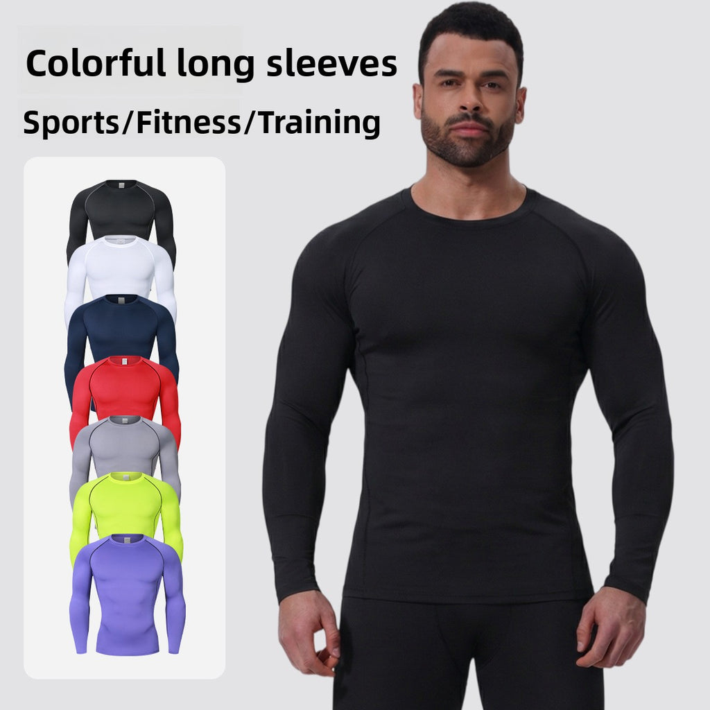 Men's Quick-Dry Long Sleeve Compression Shirt for Running and Fitness teemdrop