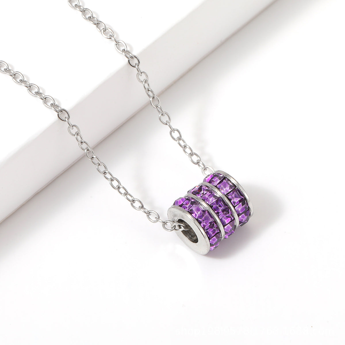 Birthstone Stainless Steel Adjustable Necklace