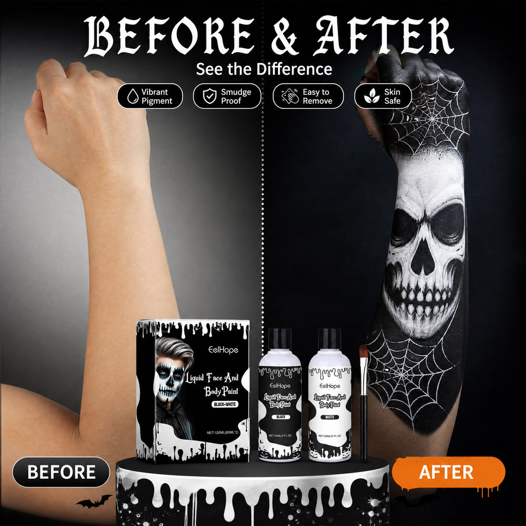 Quick-Dry Face Painting Kit Dual Color Clown Makeup