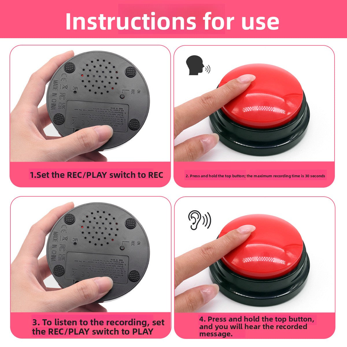Recordable Dog Training Buttons