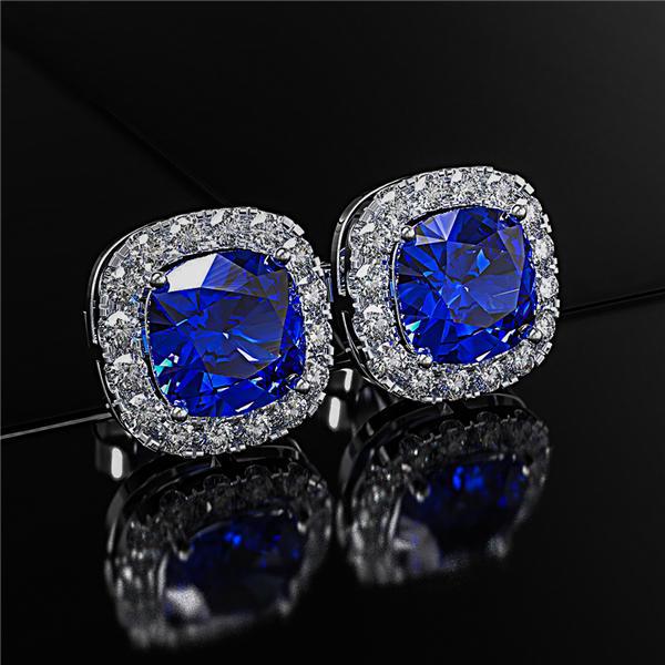 Geometric Full Diamond Zircon Earrings for Women Electroplated Copper Studs