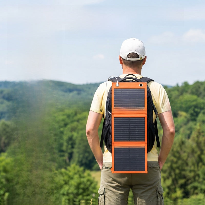 15W Foldable Solar Panel Portable Outdoor Photovoltaic Charger teemdrop