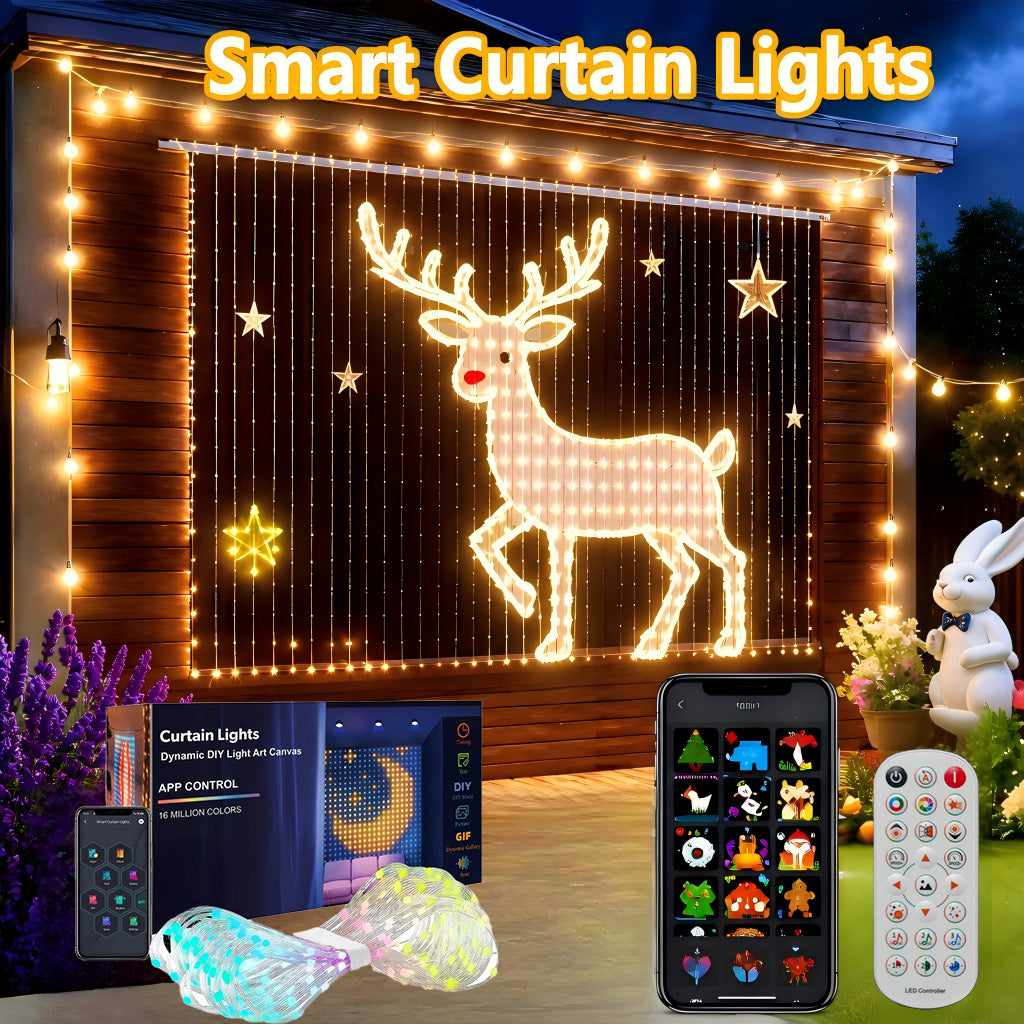 Smart curtain lamp DIY decorative chandelier teemdrop