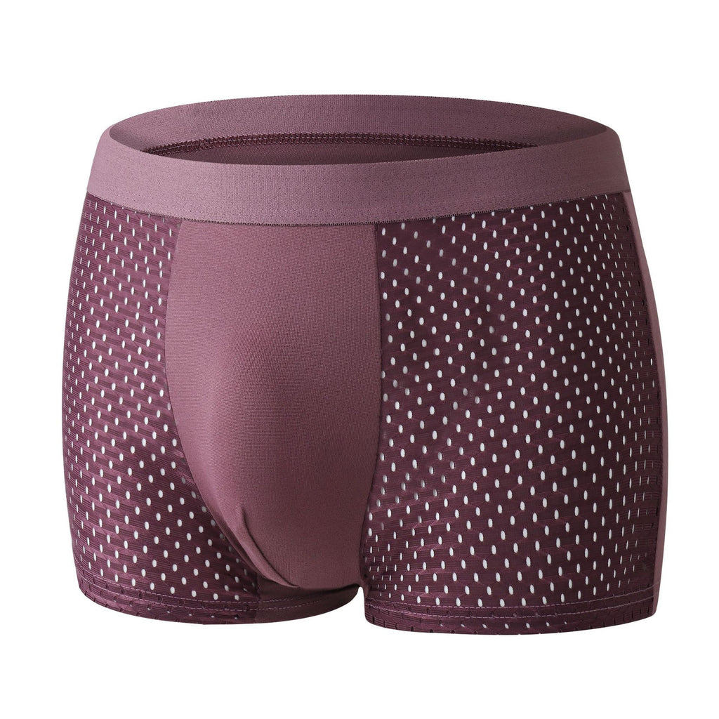 Men Ice Silk Boxer Briefs Breathable Cooling Thin Underwear teemdrop