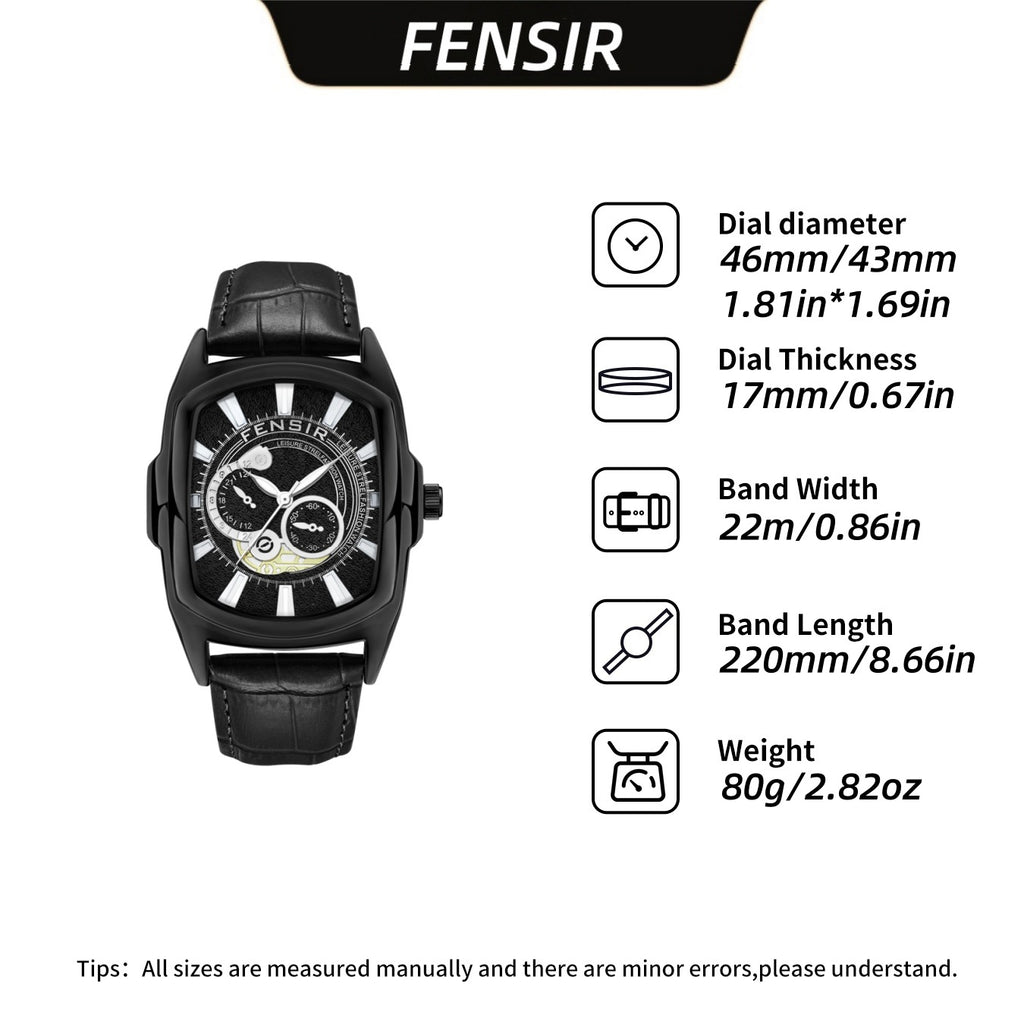 Waterproof luminous quartz watch teemdrop