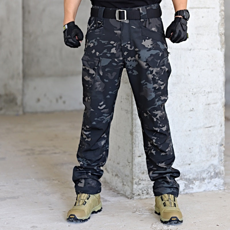 Men's Fleece Lined Waterproof Outdoor Hiking Pants, Warm Winter Insulated Snow Pant teemdrop