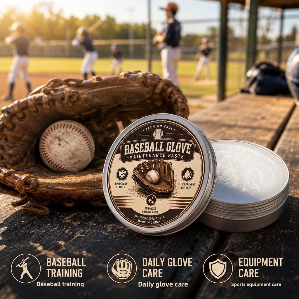 Baseball Glove Leather Care Cream and Cleaner Kit Anti-Drying Moisturizing Wax for Sports Equipment Maintenance teemdrop