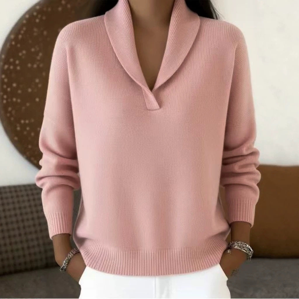 A new solid-color pullover loose top for autumn and winter
