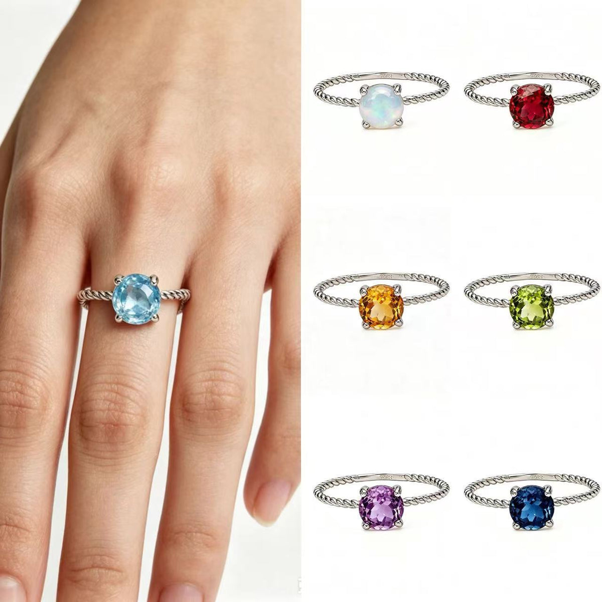 Twisted rope braided ring