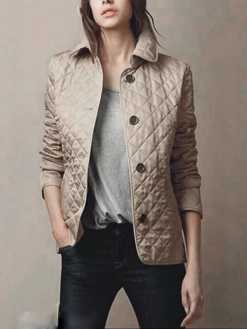 Elegant Lapel Slim Fit Thick Warm Cotton Coat teemdrop