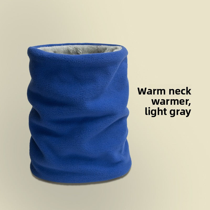 Winter Windproof Fleece-Lined 2-in-1 Face Mask Hat Scarf Set teemdrop