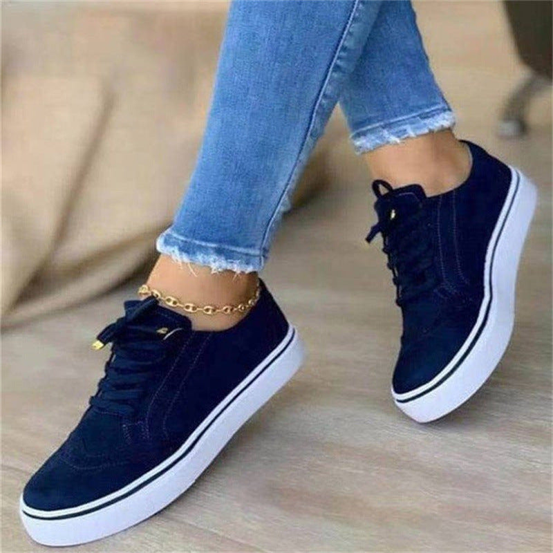 Casual Lace-Up Flat Sole Women Shoes