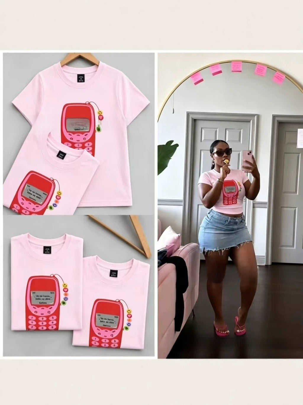 Cartoon-print top teemdrop