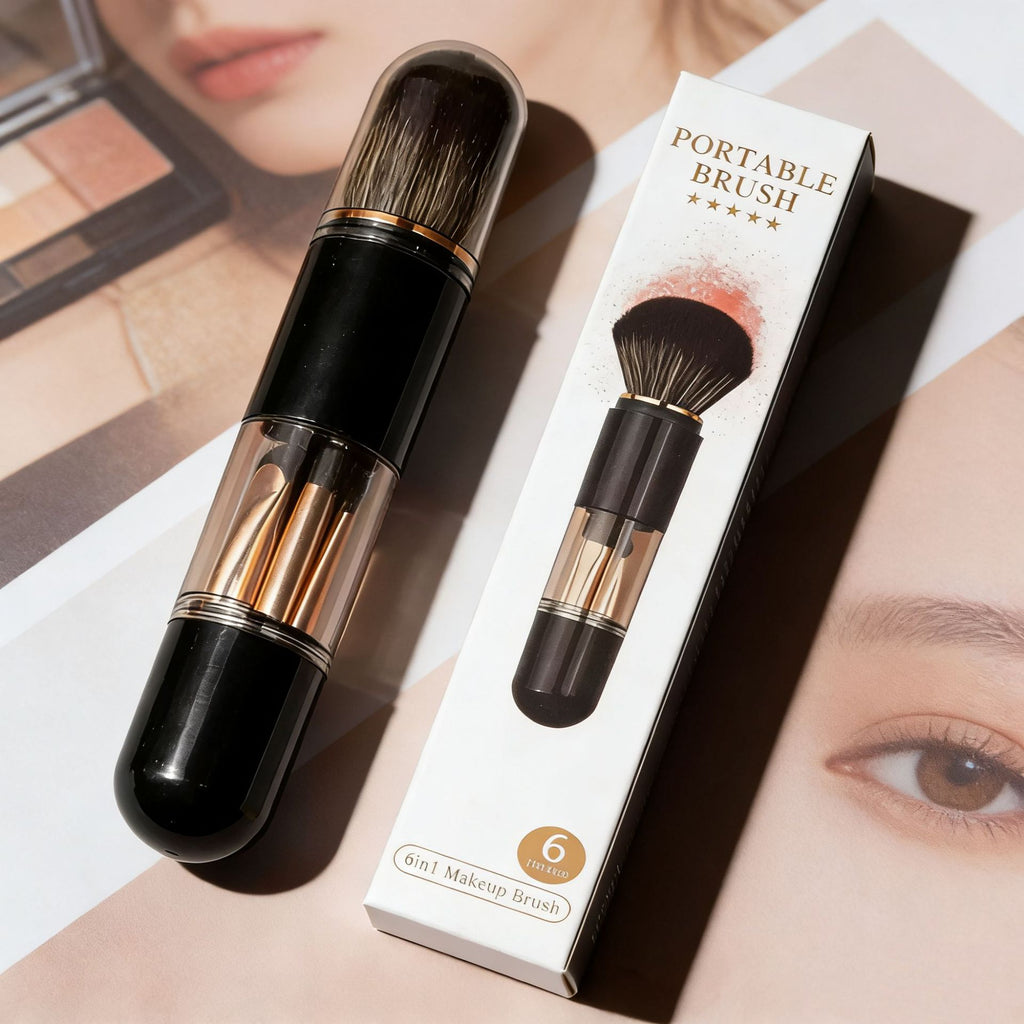 Capsule 6-in-1 Retractable Makeup Brush Set