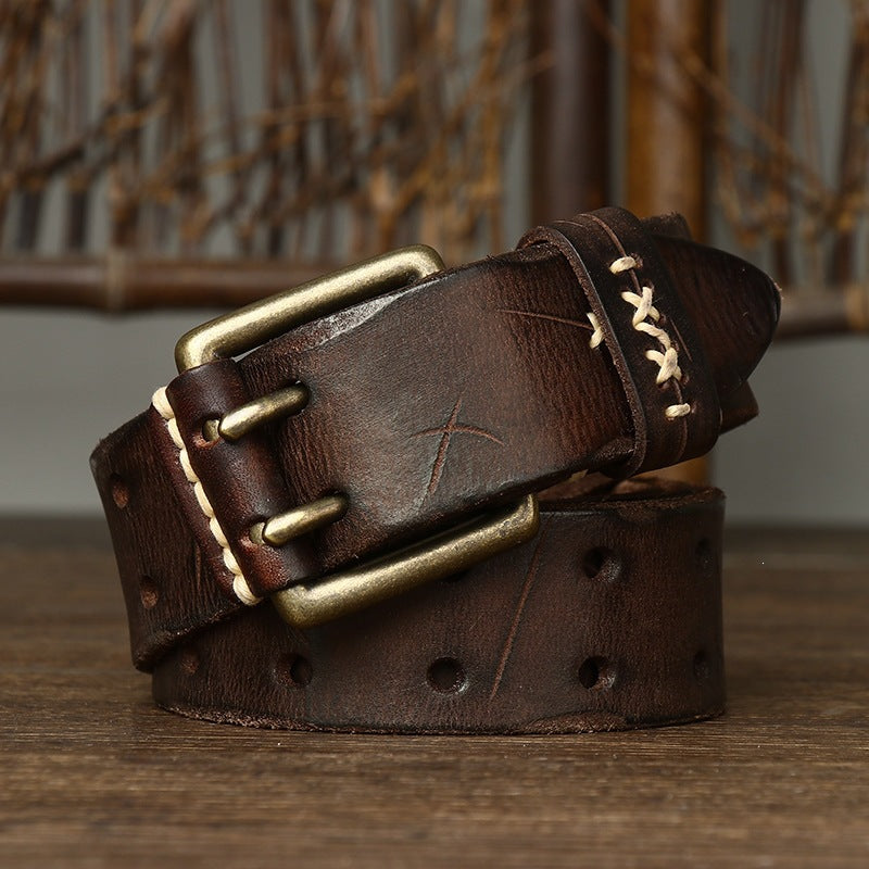 Double-prong buckle belt teemdrop