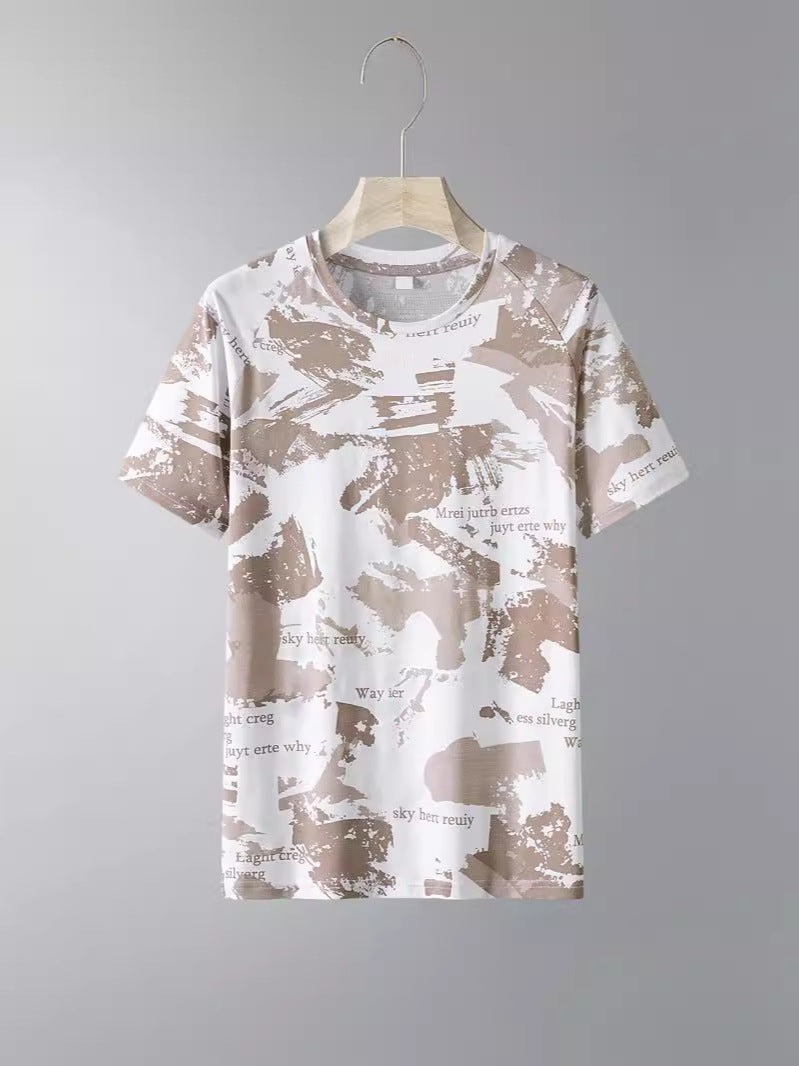 Men's Quick-Dry Ice Silk Camouflage Short Sleeve T-Shirt teemdrop