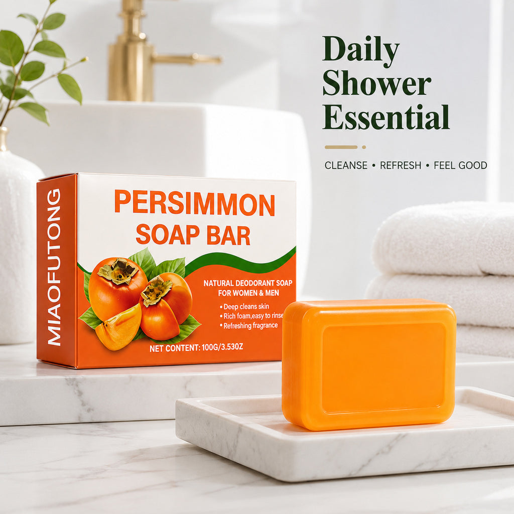 Persimmon Extract Deodorizing Moisturizing Handmade Body Soap teemdrop