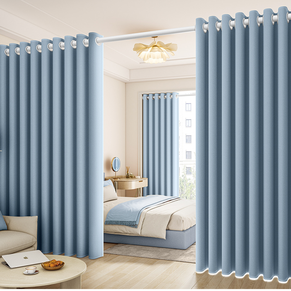 Wireless blackout curtains without holes drilled