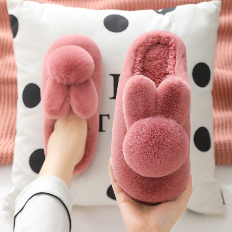 Womens Winter Plush Slippers Non-Slip Indoor Outdoor