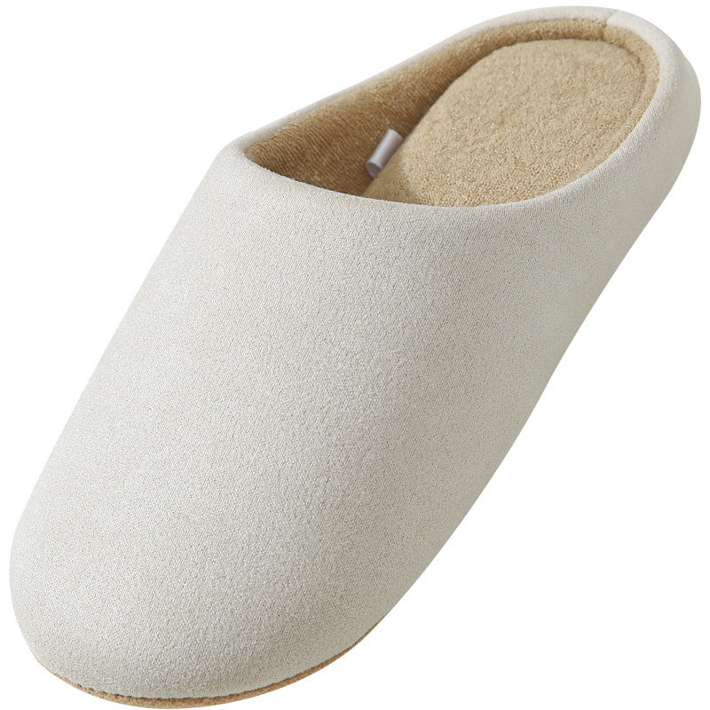 Unisex Soft Plush Indoor House Slippers Anti-Slip Fabric Closed Toe Home Footwear teemdrop