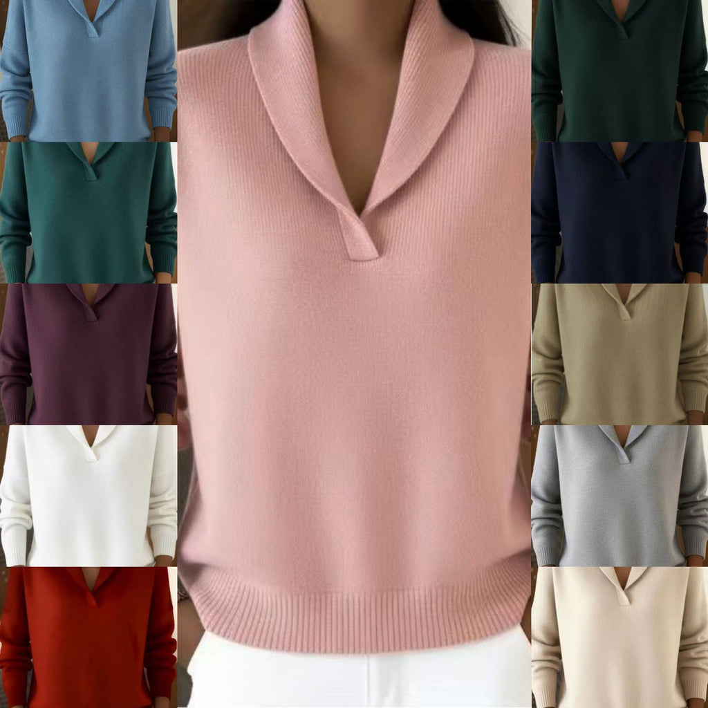 A new solid-color pullover loose top for autumn and winter