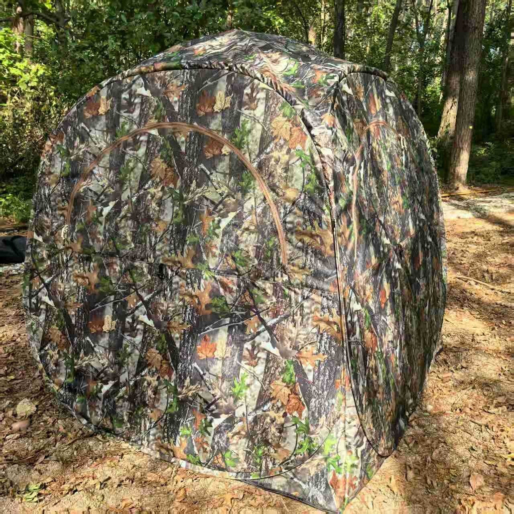 Portable and durable camouflage hunting tent teemdrop