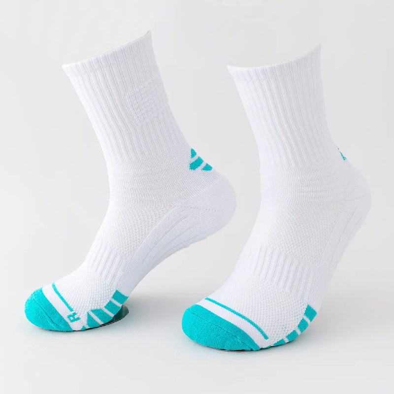 Shock-absorbing high-top sports socks teemdrop