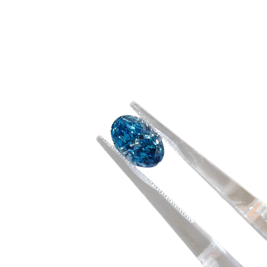 Oval Blue Lab Grown Diamond