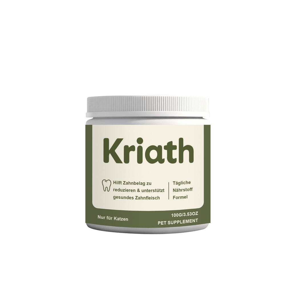 Cats are fed with food mixed with oral cleaning powder to remove tartar teemdrop