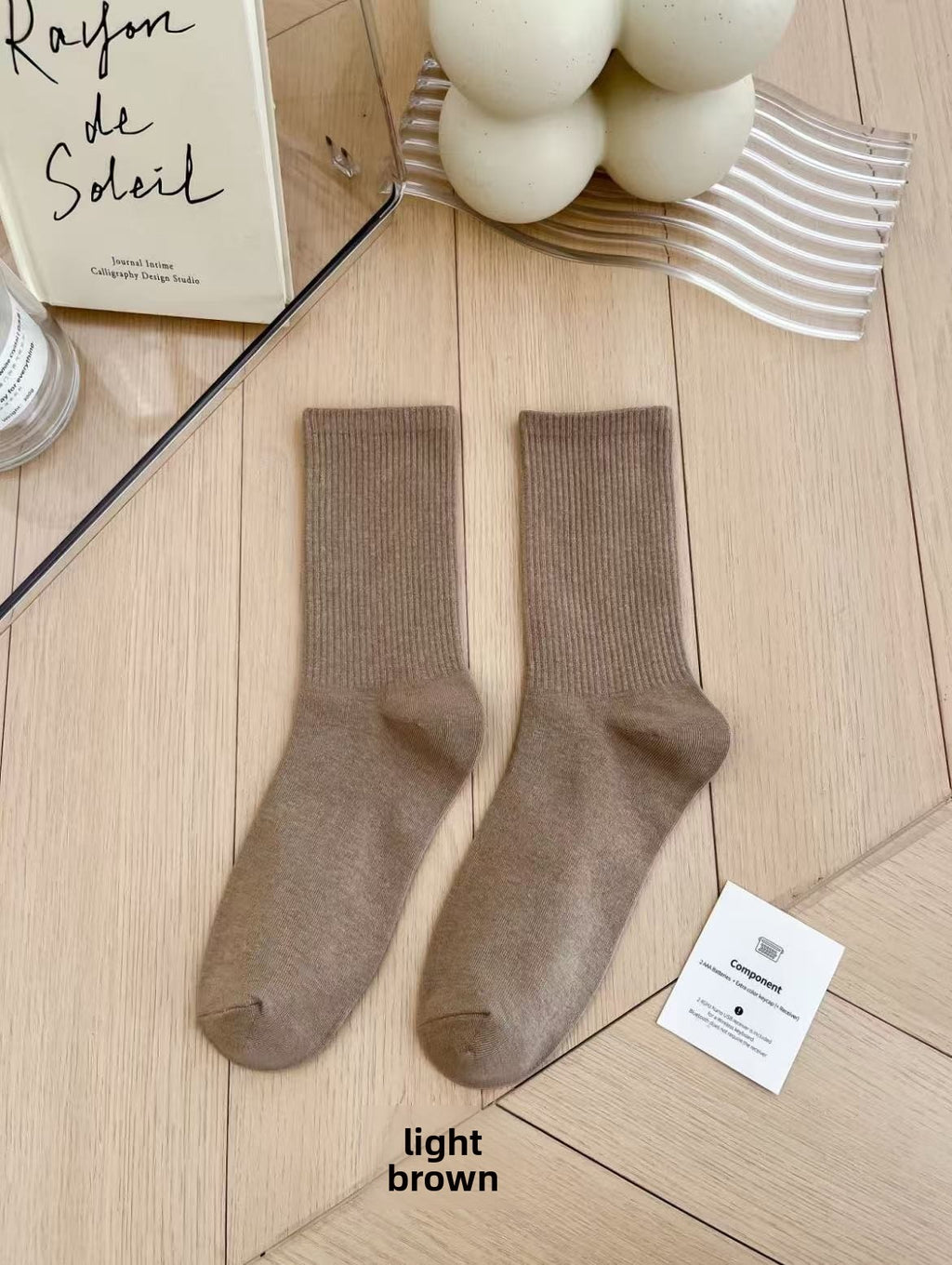 Unisex Combed Cotton Mid-Calf Socks teemdrop