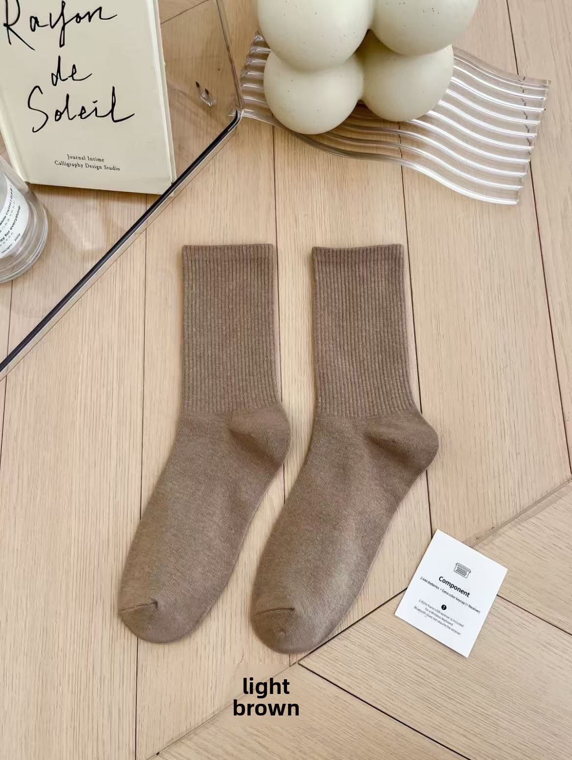 Unisex Combed Cotton Mid-Calf Socks teemdrop