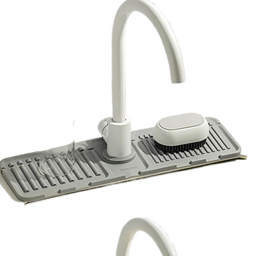 Foldable Silicone Faucet Drainage Mat Splash Guard for Kitchen Sink Countertop teemdrop