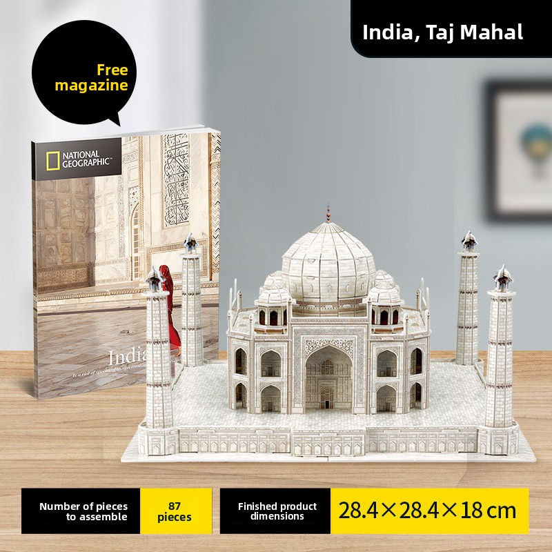 3D Paper Puzzle National Geographic World Architecture Model for Kids