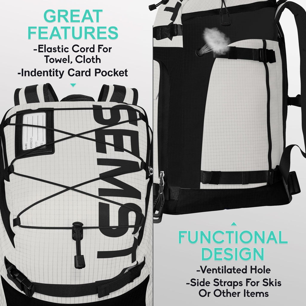 Snowboard Boots and Helmet Backpack Carry Bag teemdrop