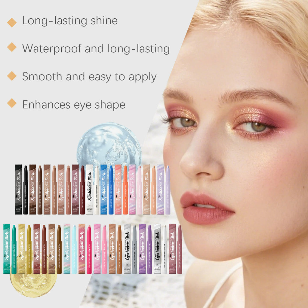Long-Lasting Silky Smooth Pearl and Matte Eyeshadow Stick 2g For Daily Makeup