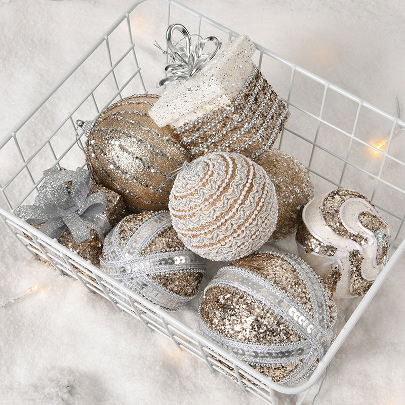 Champagne Gold Christmas Ball Ornaments