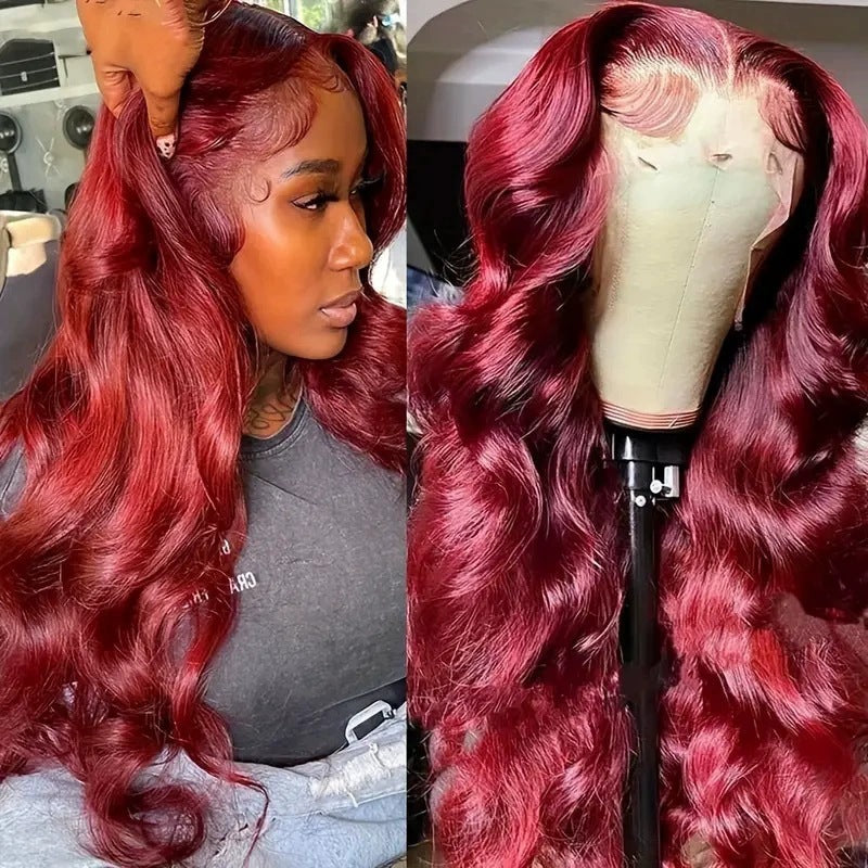 Blonde lady's parting wig teemdrop