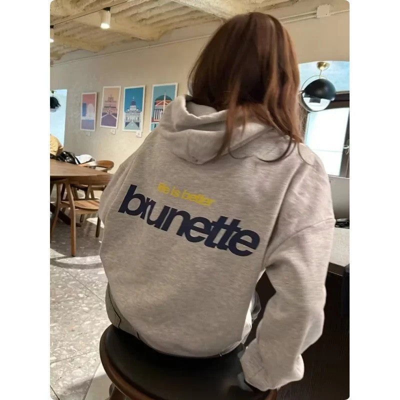 Women's hooded pullover sweater teemdrop