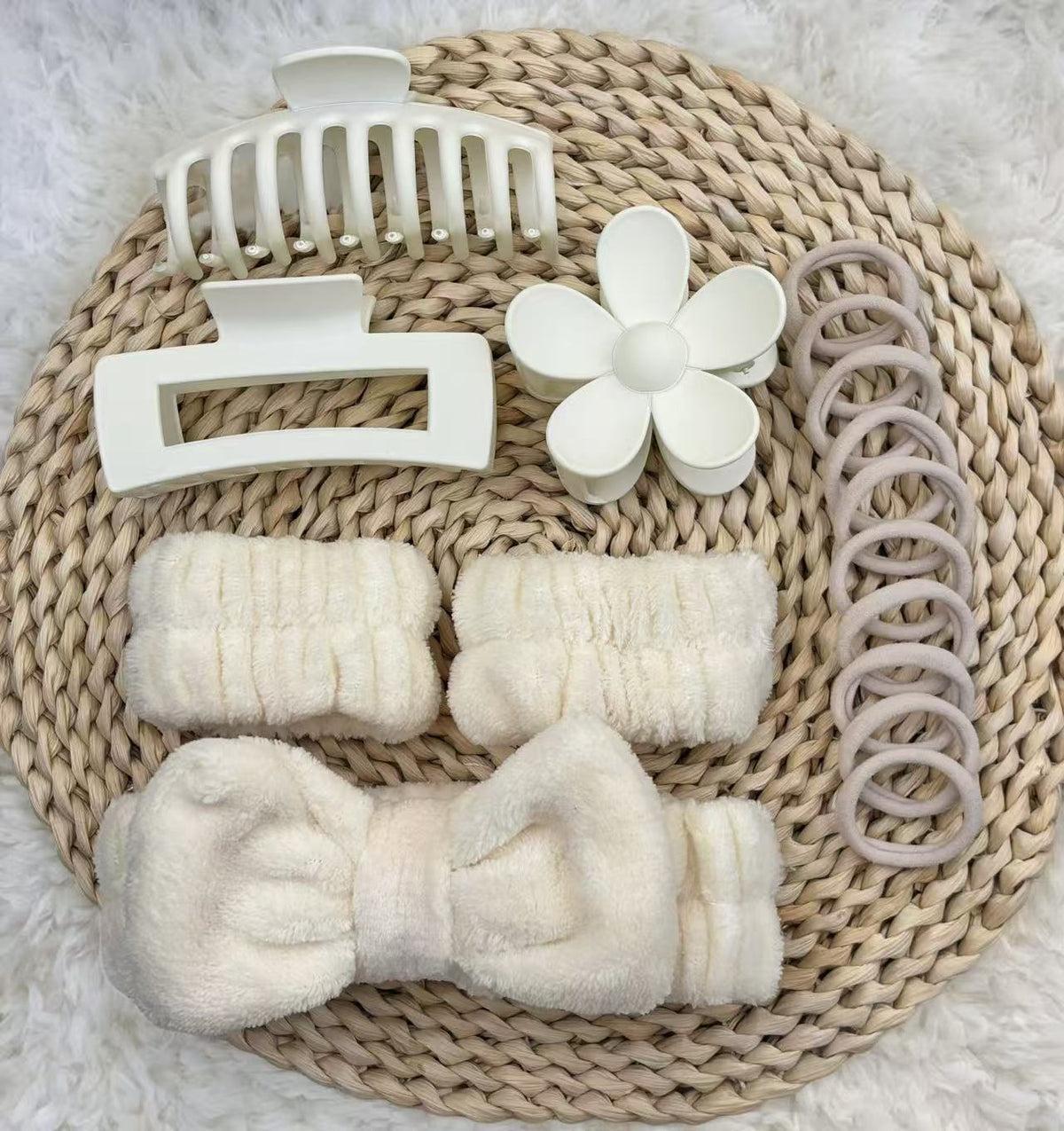 16-Piece Women's Hair Accessories Set with Bow Design and Versatile Clips Ties for Daily Styling teemdrop