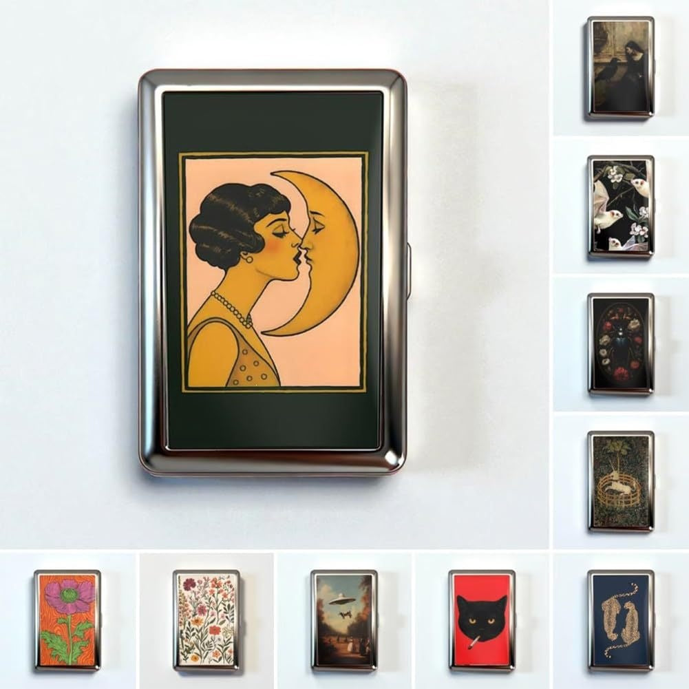 Vintage Style Zinc Alloy Multi-Functional Card and Cash Holder Box teemdrop