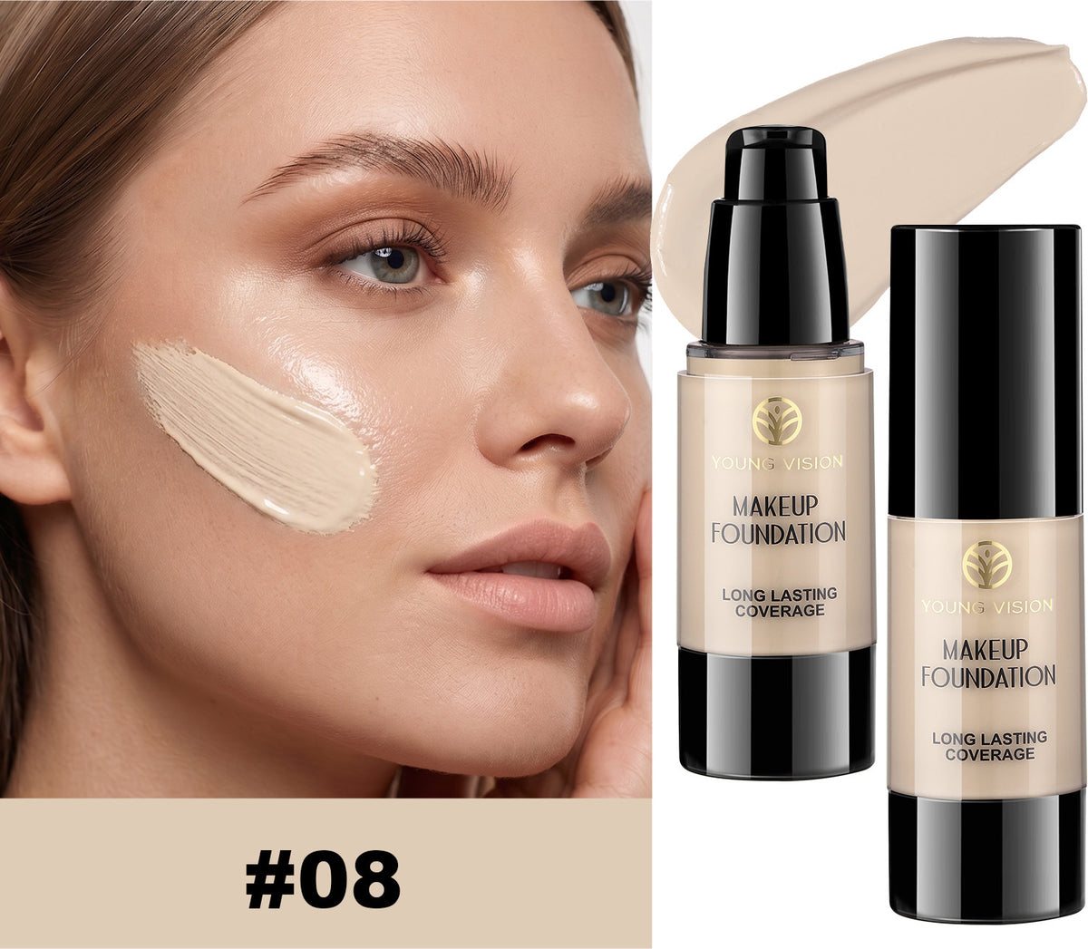 Press-on matte oil-control waterproof concealer foundation liquid teemdrop