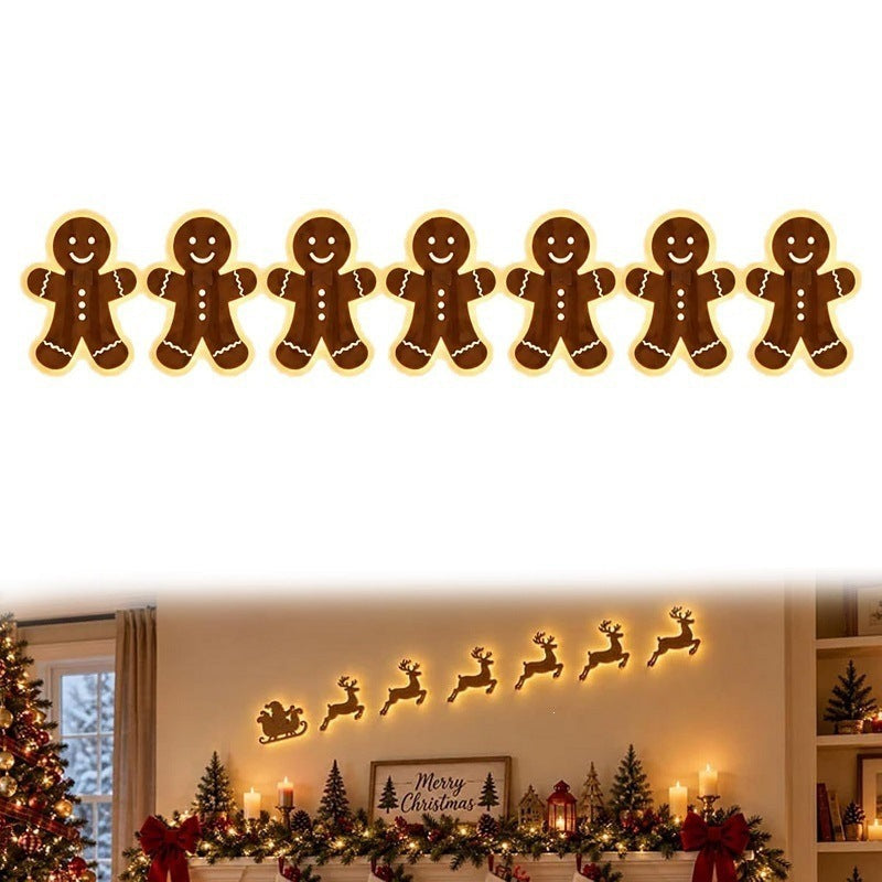 Christmas light-up wall silhouettes