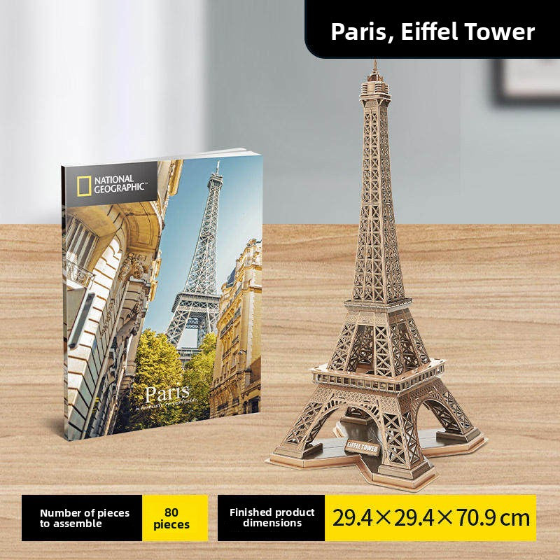 3D Paper Puzzle National Geographic World Architecture Model for Kids
