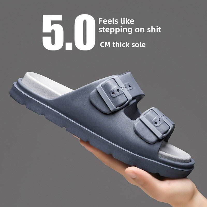 Men's Fashion Double-Layer Thick Sole EVA Slide Sandals teemdrop