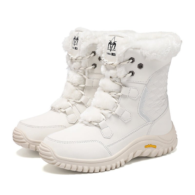 Womens Waterproof Snow Boots Winter Warm Plush Lined