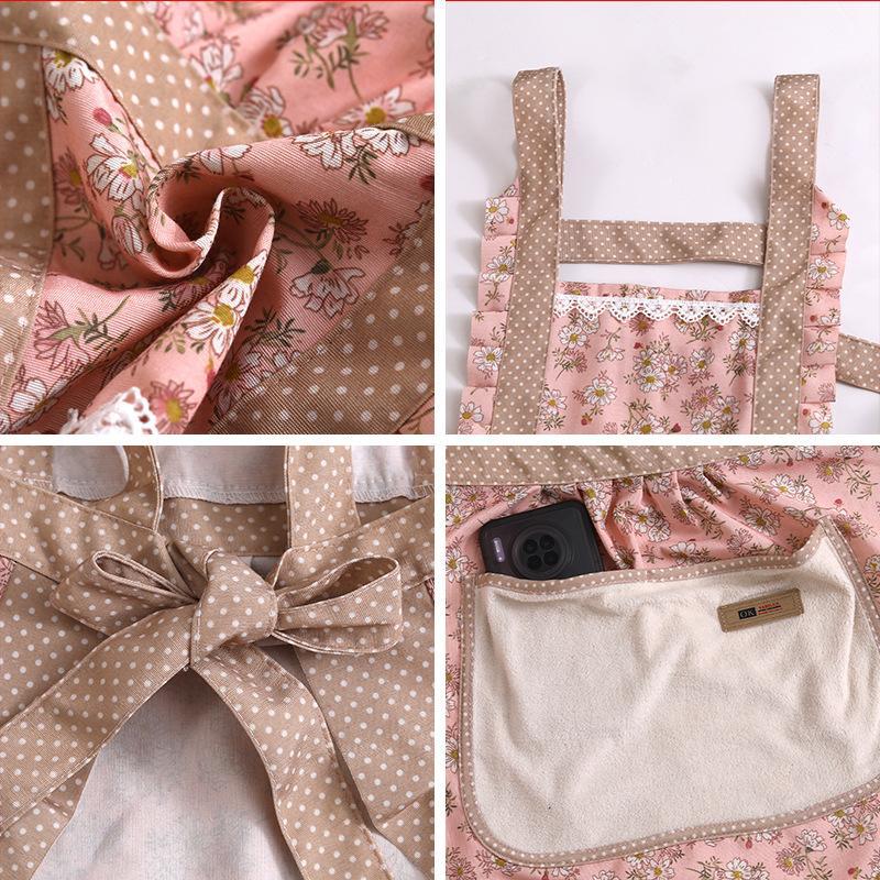 Women's Floral Cross-Back Kitchen Apron