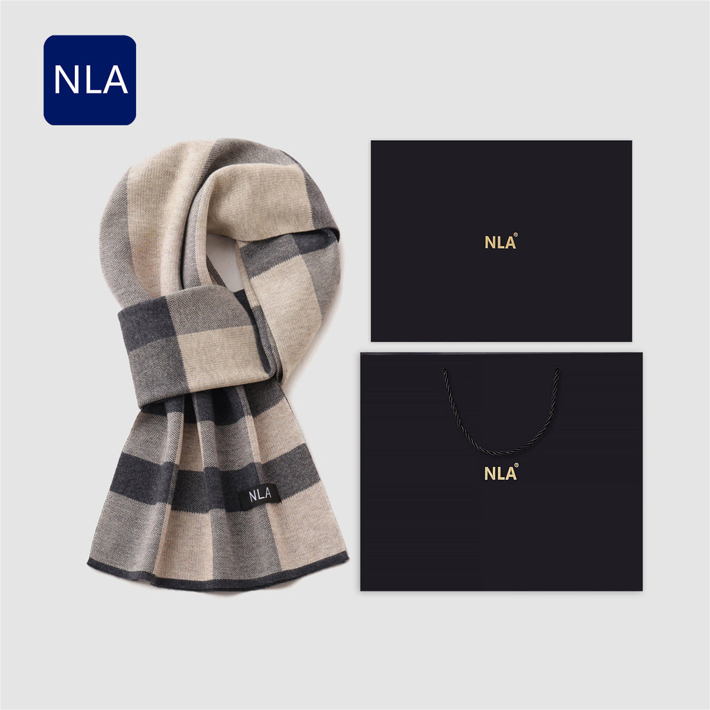 Men's Wool Scarf Men's Winter Warm Knitted Scarf teemdrop